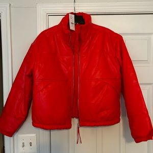 New York & Company- Quilted Vegan Leather Zip-up Jacket (XL) [BRAND NEW]